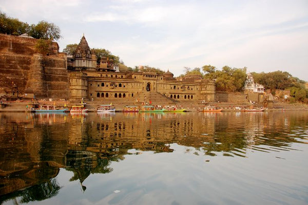 The Narmada at dusk from Ahilya Fort
